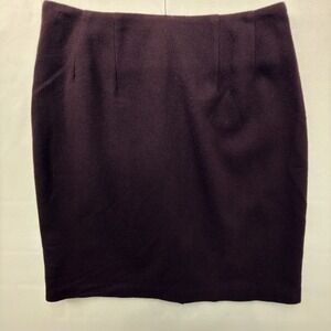 J.G. Hook Pencil Skirt Women 8P Woolmark Lined Plum Solid Slim Vintage 90s USA